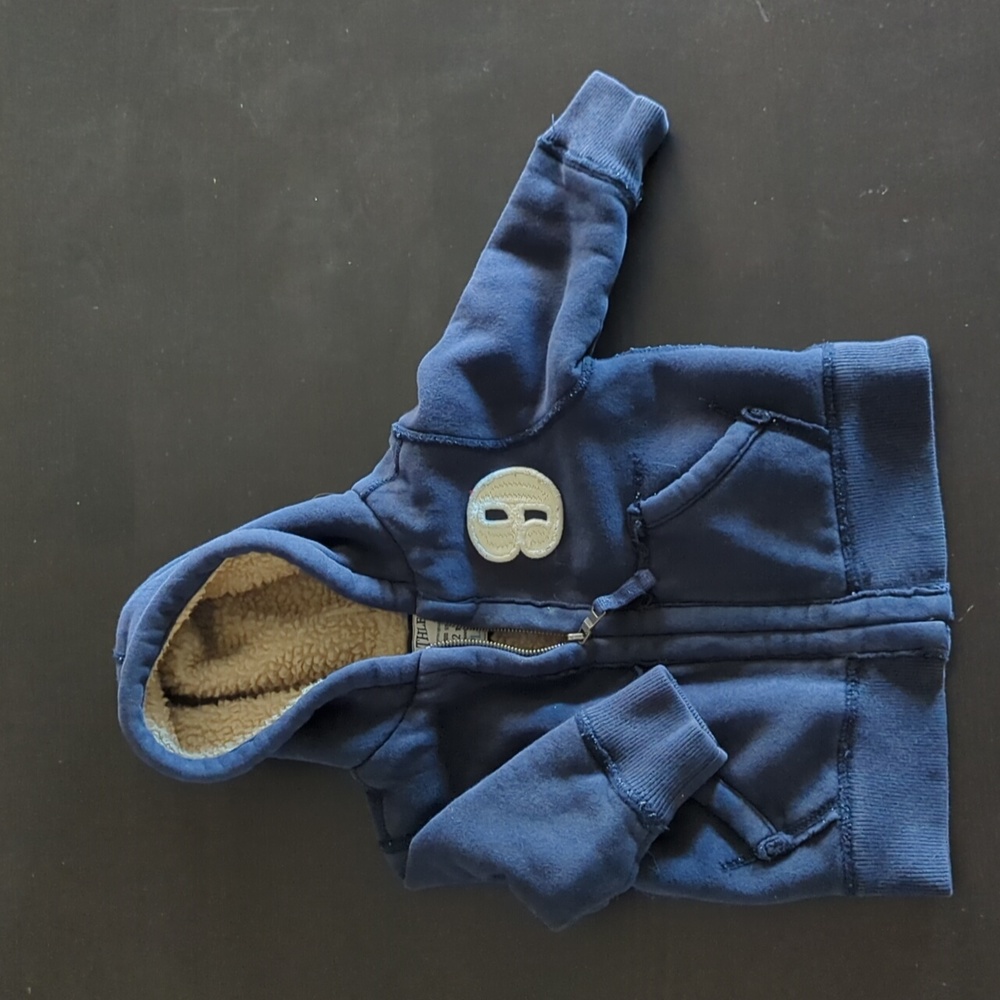 Navy heavy weight zip up hoodie